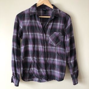 🌟Forever 21 purple plaid flannel